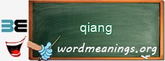 WordMeaning blackboard for qiang